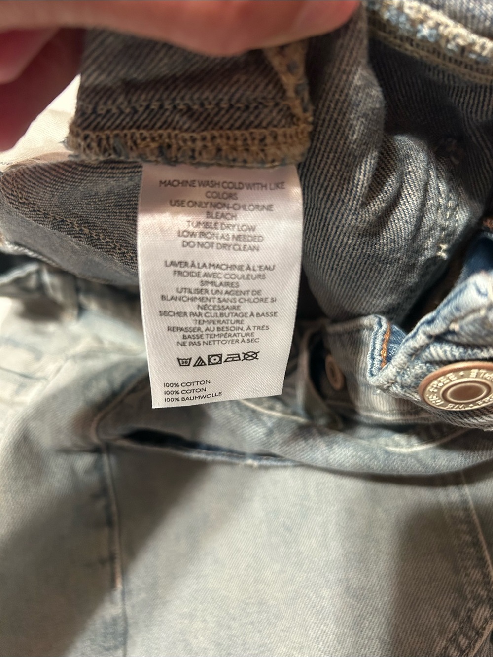 We The Free Palmer Wide Leg Jeans In The Shadows Gray -size 30 - Picture 14 of 16